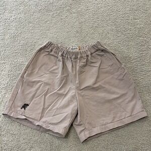 Karhu Shorts Mens Gray‎ Khaki 7" Inseam Elastic Waist Cotton Cotton